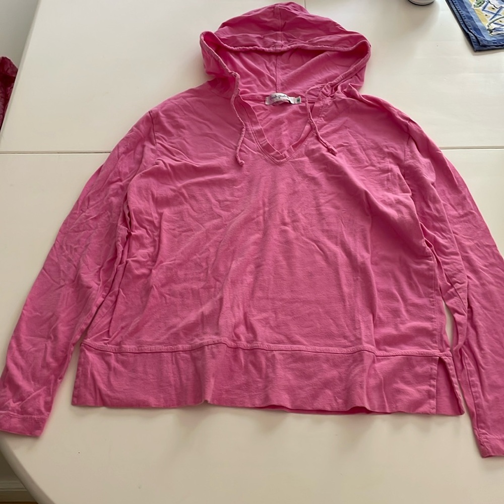 Fresh Produce pink hooded sweatshirt size medium
